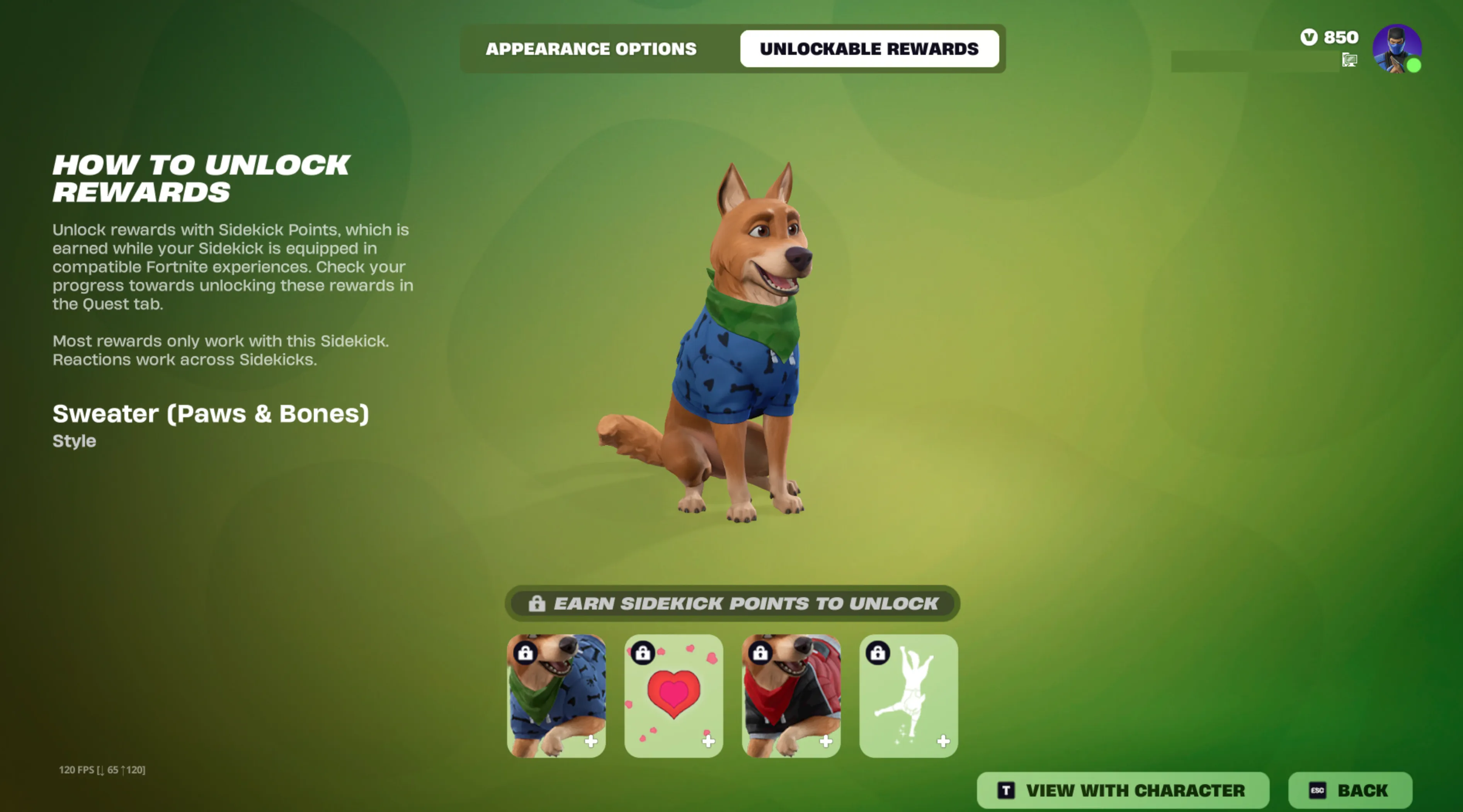 sidekick points fortnite